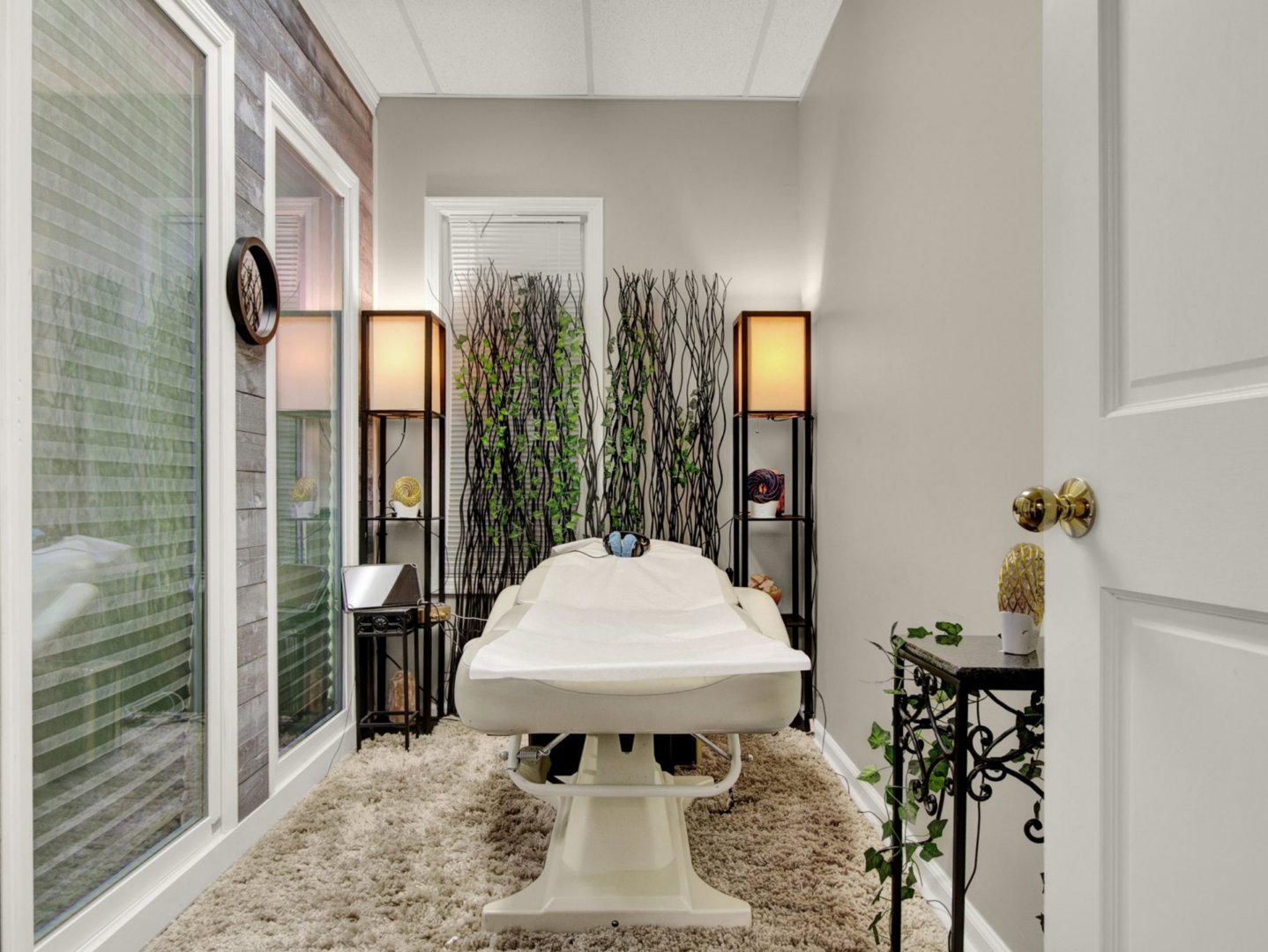 Relaxing spa room interior design