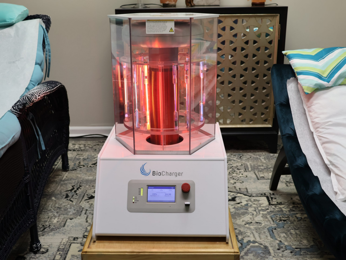 Energy device between two beds